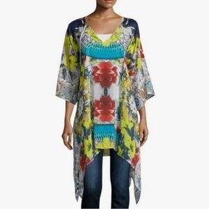 Johnny Was Floral Lotus Handkerchief Tunic Medium NWOT
